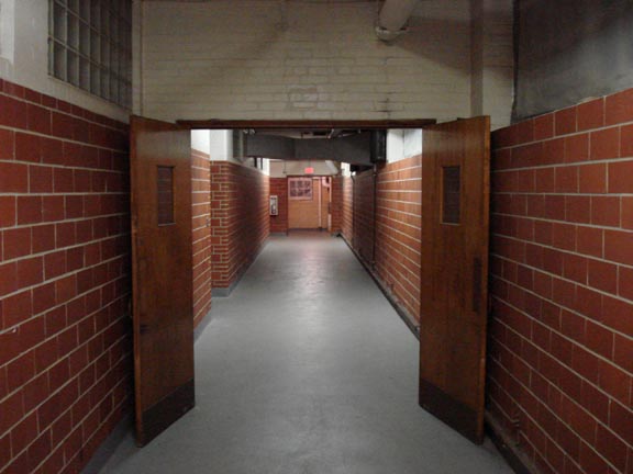Daughraty basement corridor underneath the courts